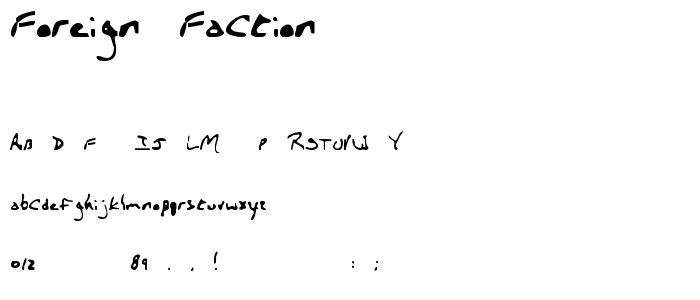 Foreign Faction font
